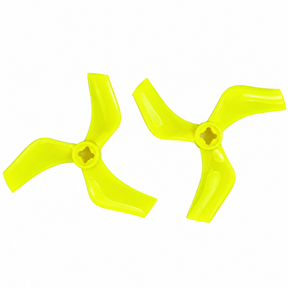Gemfan D75 Ducted PC 3-Blade 1.5mm & M5 Cinewhoop Propeller for 3 Inch FPV Drone (2CW + 2CCW) - Yellow