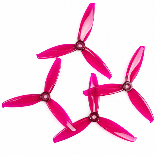 Gemfan 5043 WinDancer PC 3-Blade Freestyle Propeller for 5 Inch FPV Drone (2CW + 2CCW) - Clear Purple