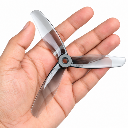 Gemfan 5155 PC 3-Blade Freestyle Propeller for 5 Inch FPV Drone (2CW + 2CCW) - Clear Gray