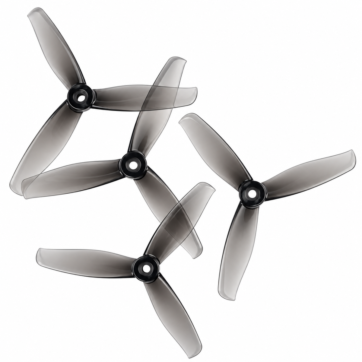 Gemfan 5155 PC 3-Blade Freestyle Propeller for 5 Inch FPV Drone (2CW + 2CCW) - Clear Gray