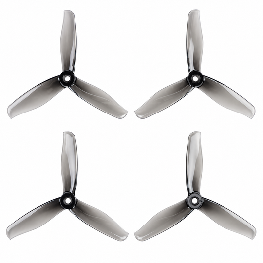 Gemfan 5155 PC 3-Blade Freestyle Propeller for 5 Inch FPV Drone (2CW + 2CCW) - Clear Gray