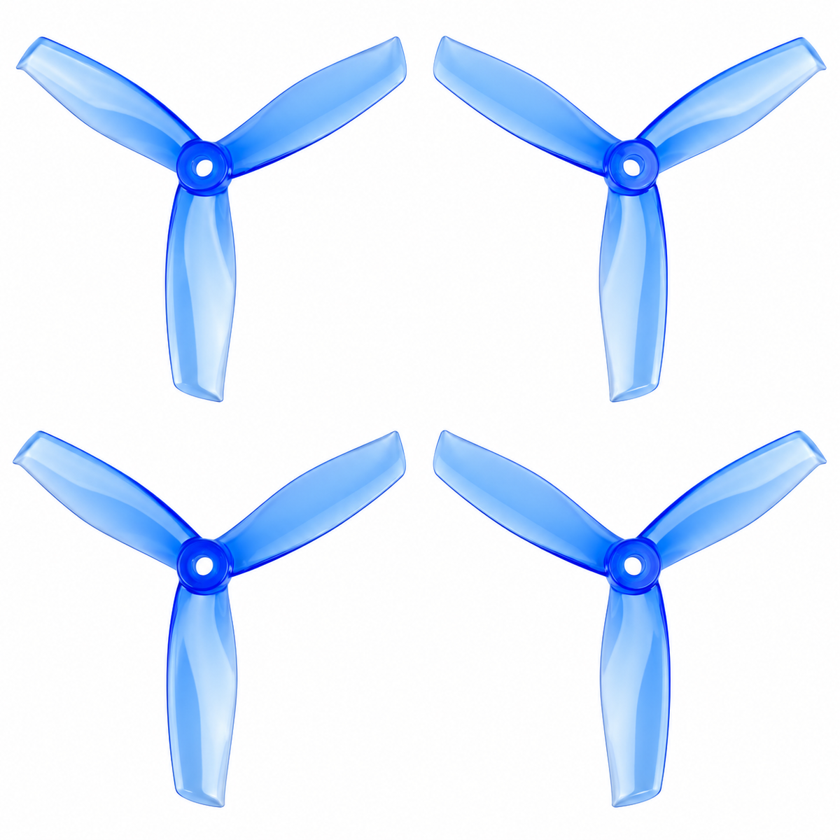 Gemfan 5055S Hulkie PC 3-Blade Freestyle Propeller for 5 Inch FPV Drone (2CW + 2CCW) -  Clear Blue