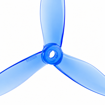 Gemfan 5055S Hulkie PC 3-Blade Freestyle Propeller for 5 Inch FPV Drone (2CW + 2CCW) -  Clear Blue