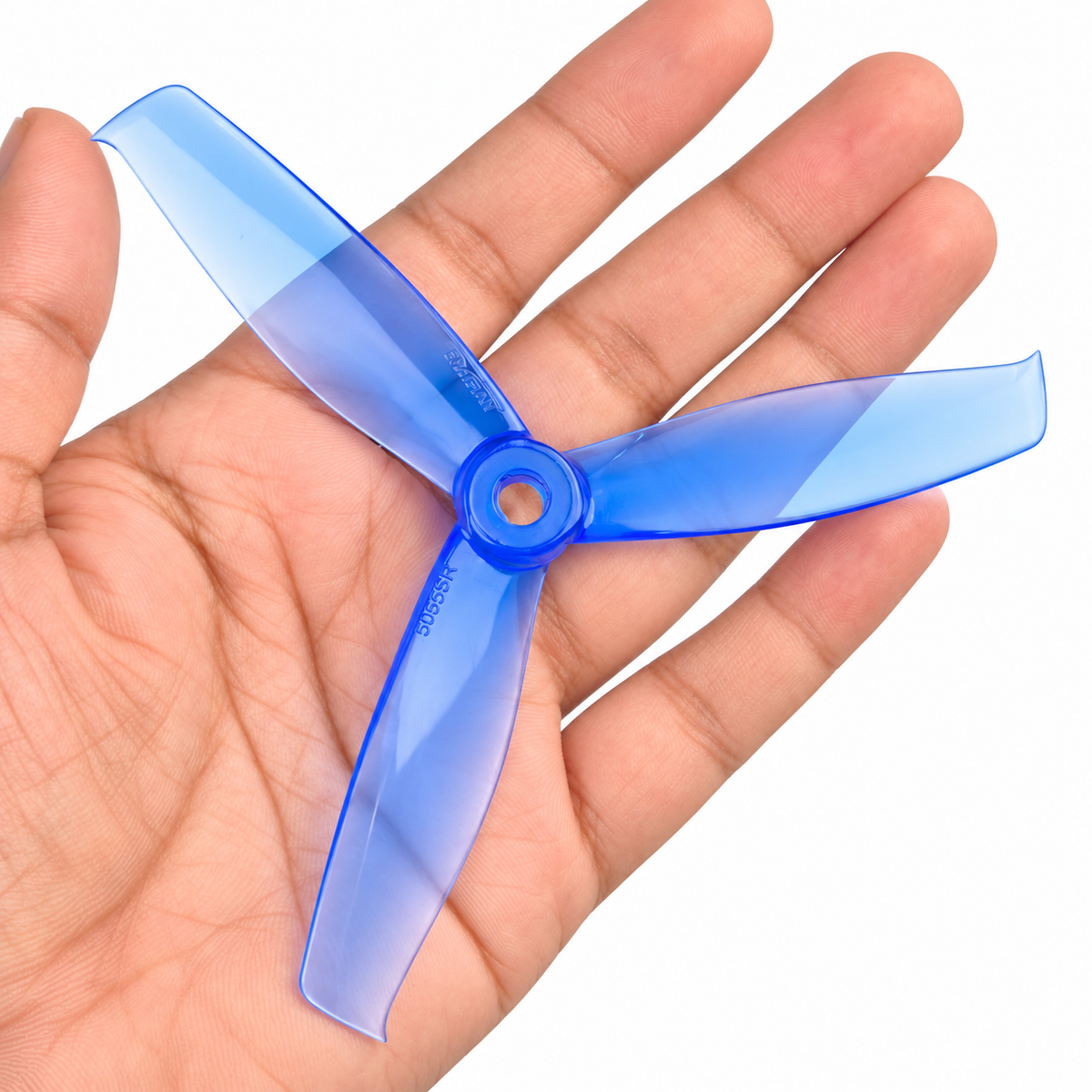 Gemfan 5055S Hulkie PC 3-Blade Freestyle Propeller for 5 Inch FPV Drone (2CW + 2CCW) -  Clear Blue