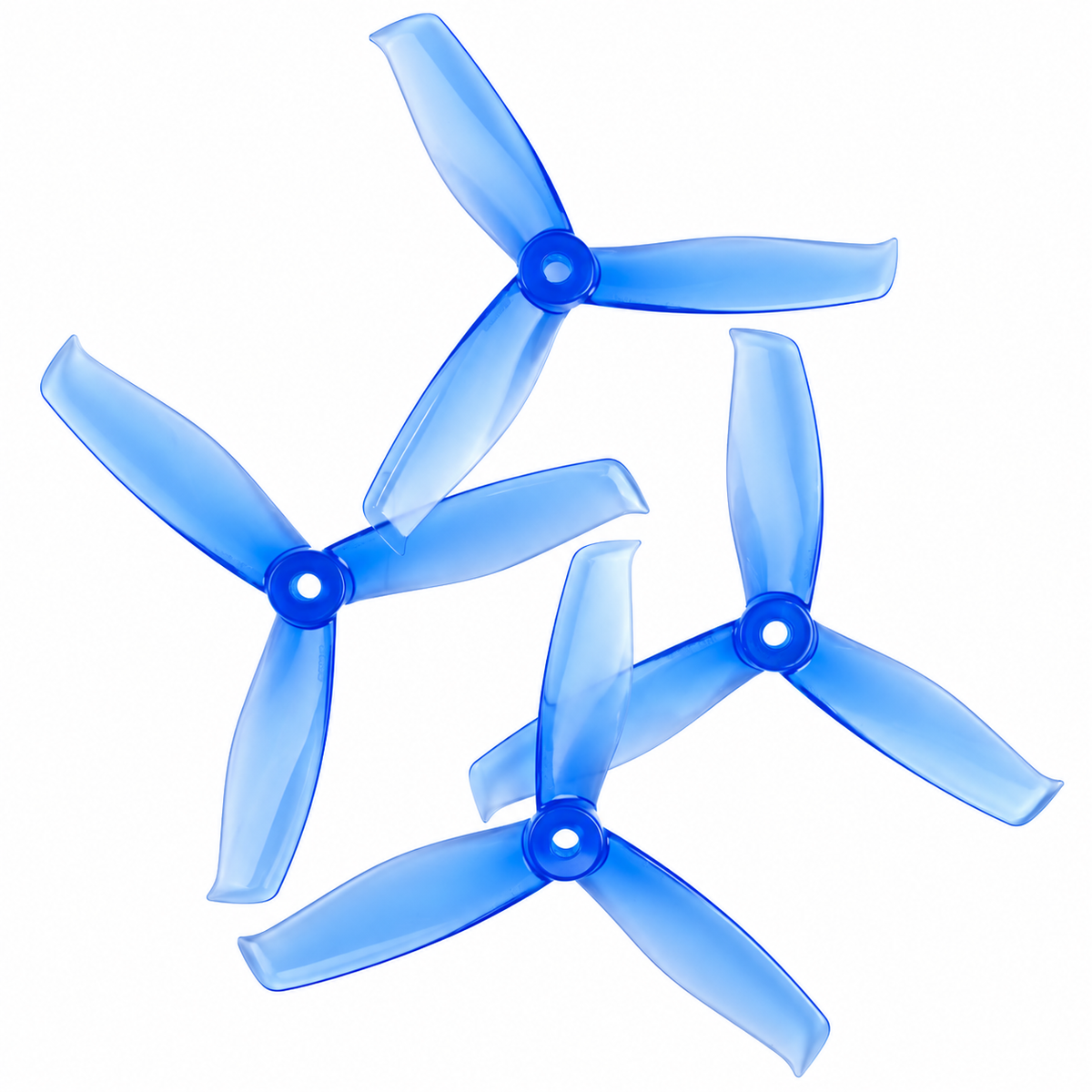 Gemfan 5055S Hulkie PC 3-Blade Freestyle Propeller for 5 Inch FPV Drone (2CW + 2CCW) -  Clear Blue