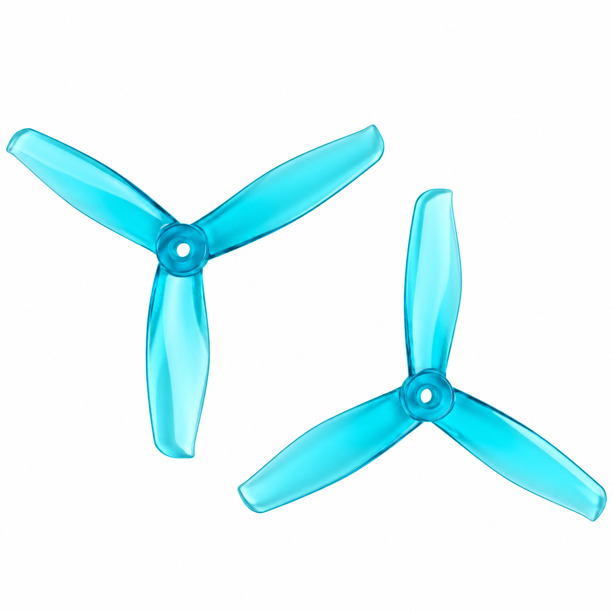Gemfan 5155 PC 3-Blade Freestyle Propeller for 5 Inch FPV Drone (2CW + 2CCW) - Clear Blue