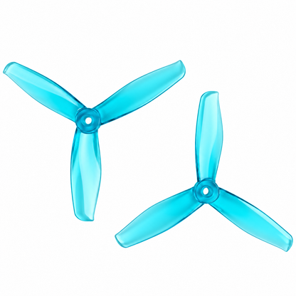 Gemfan 5155 PC 3-Blade Freestyle Propeller for 5 Inch FPV Drone (2CW + 2CCW) - Clear Blue