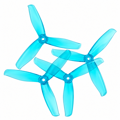 Gemfan 5155 PC 3-Blade Freestyle Propeller for 5 Inch FPV Drone (2CW + 2CCW) - Clear Blue