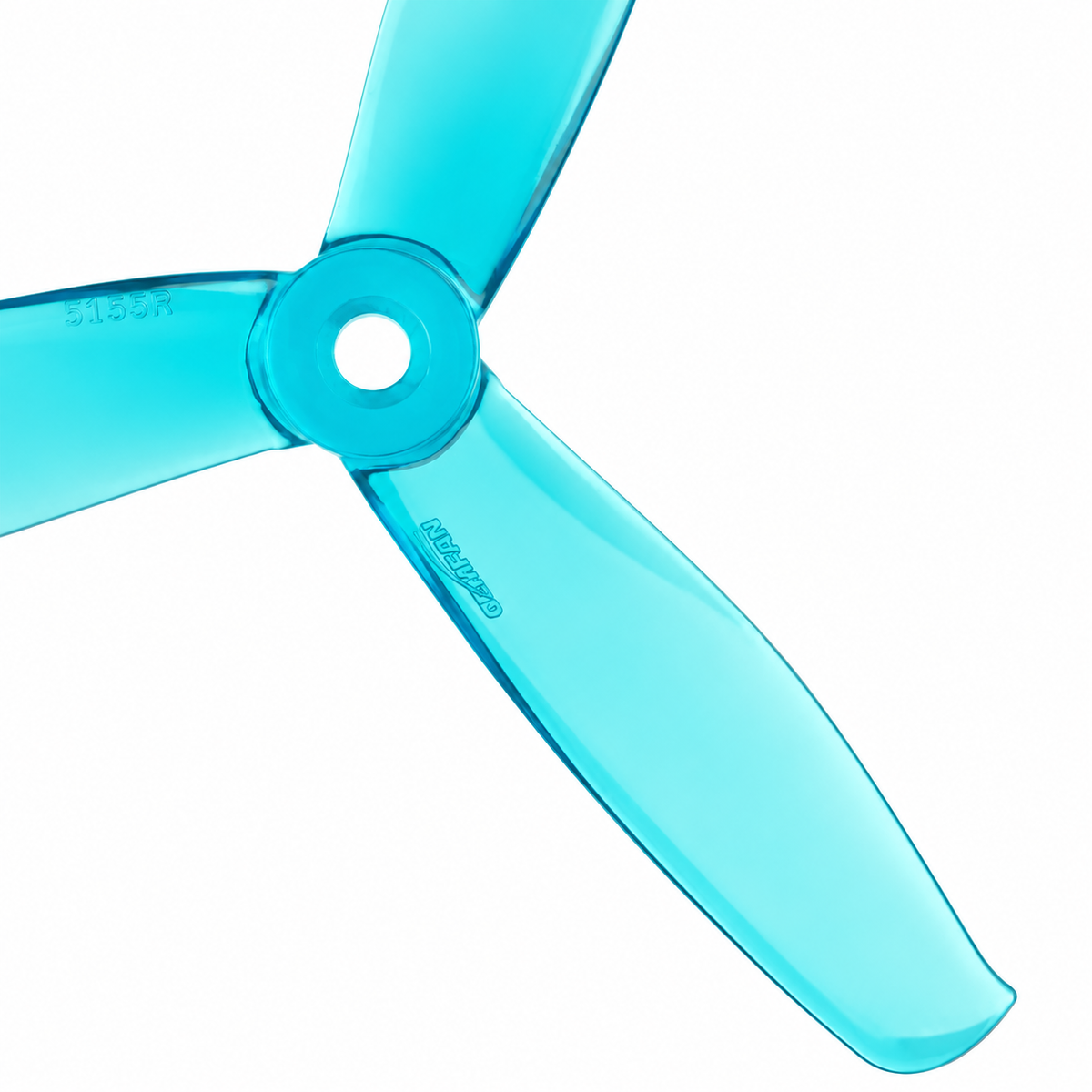 Gemfan 5155 PC 3-Blade Freestyle Propeller for 5 Inch FPV Drone (2CW + 2CCW) - Clear Blue