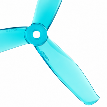 Gemfan 5155 PC 3-Blade Freestyle Propeller for 5 Inch FPV Drone (2CW + 2CCW) - Clear Blue