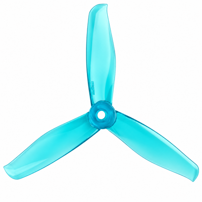 Gemfan 5155 PC 3-Blade Freestyle Propeller for 5 Inch FPV Drone (2CW + 2CCW) - Clear Blue