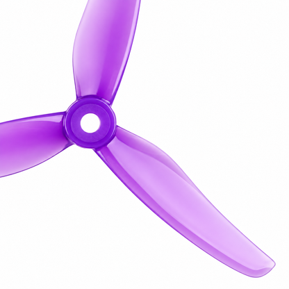 Gemfan 51433 Hurricane PC 3-Blade Freestyle Propeller for 5 Inch FPV Drone (2CW + 2CCW) - Purple