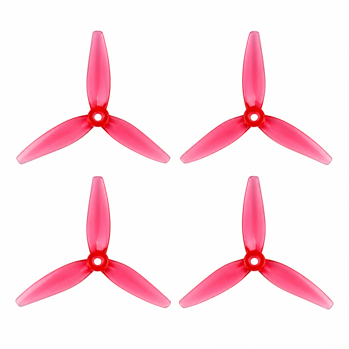 Gemfan 51366 MCK ReV3 PC 3-Blade Freestyle Propeller for 5 Inch FPV Drone (2CW + 2CCW) - Strawberry Jam