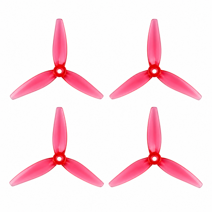 Gemfan 51366 MCK ReV3 PC 3-Blade Freestyle Propeller for 5 Inch FPV Drone (2CW + 2CCW) - Strawberry Jam