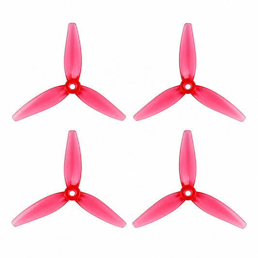 Gemfan 51366 MCK ReV3 PC 3-Blade Freestyle Propeller for 5 Inch FPV Drone (2CW + 2CCW) - Strawberry Jam