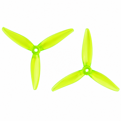 Gemfan 51366 MCK ReV3 PC 3-Blade Freestyle Propeller for 5 Inch FPV Drone (2CW + 2CCW) -Radioactive Yellow