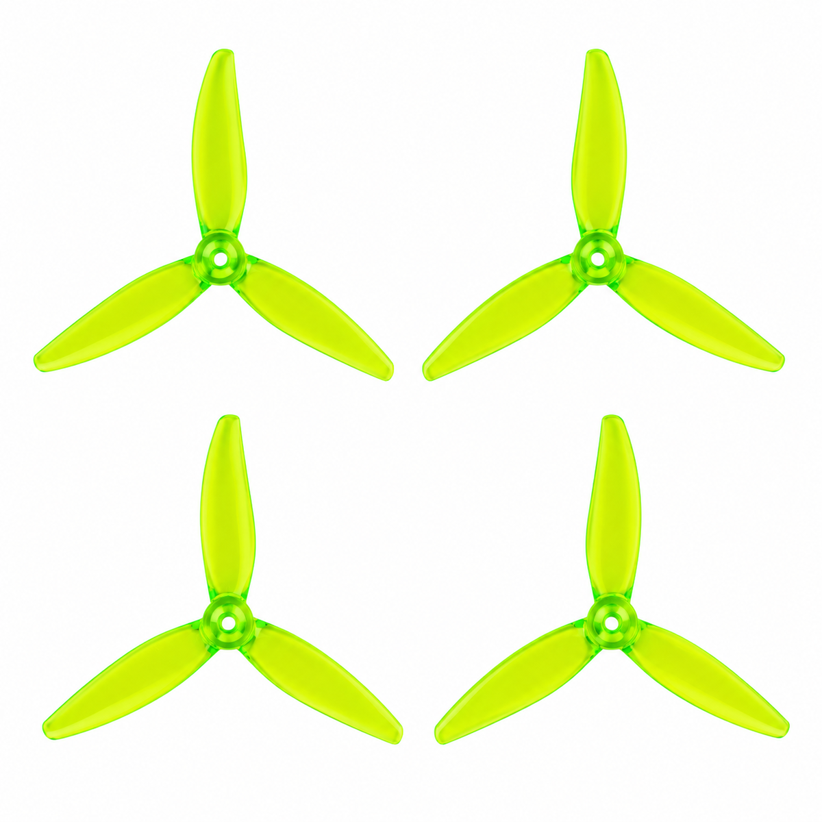 Gemfan 51366 MCK ReV3 PC 3-Blade Freestyle Propeller for 5 Inch FPV Drone (2CW + 2CCW) -Radioactive Yellow