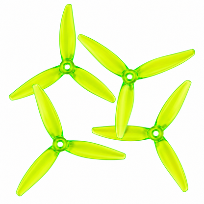 Gemfan 51366 MCK ReV3 PC 3-Blade Freestyle Propeller for 5 Inch FPV Drone (2CW + 2CCW) -Radioactive Yellow