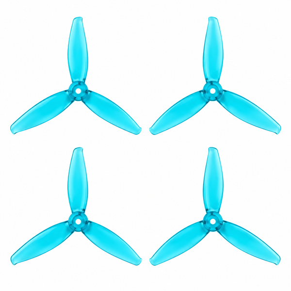 Gemfan 5043 WinDancer PC 3-Blade Freestyle Propeller for 5 Inch FPV Drone (2CW + 2CCW) - Clear Blue
