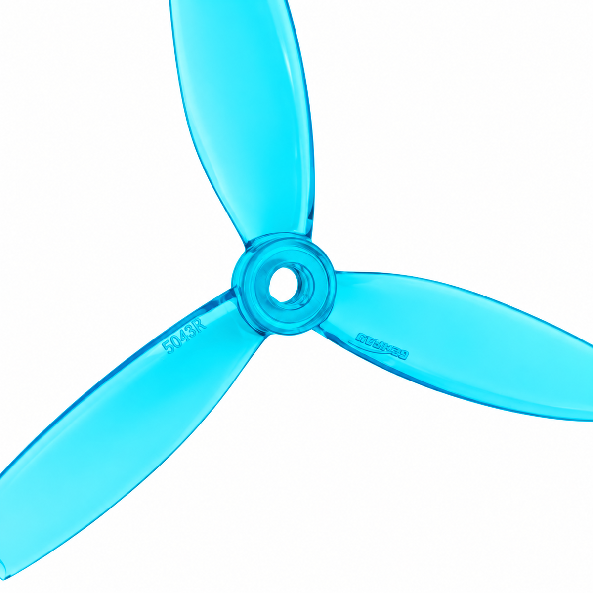 Gemfan 5043 WinDancer PC 3-Blade Freestyle Propeller for 5 Inch FPV Drone (2CW + 2CCW) - Clear Blue