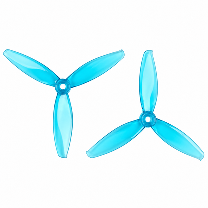 Gemfan 5043 WinDancer PC 3-Blade Freestyle Propeller for 5 Inch FPV Drone (2CW + 2CCW) - Clear Blue