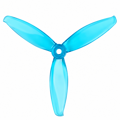 Gemfan 5043 WinDancer PC 3-Blade Freestyle Propeller for 5 Inch FPV Drone (2CW + 2CCW) - Clear Blue