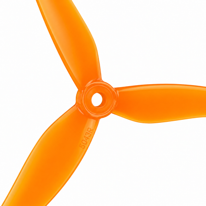 Gemfan 51433 Hurricane PC 3-Blade Freestyle Propeller for 5 Inch FPV Drone (2CW + 2CCW) - Orange