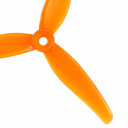 Gemfan 51433 Hurricane PC 3-Blade Freestyle Propeller for 5 Inch FPV Drone (2CW + 2CCW) - Orange