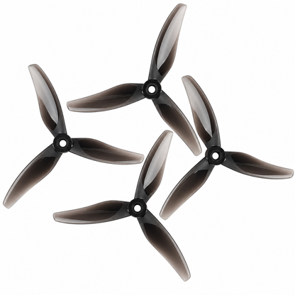 Gemfan 5127.9 Thomas PC 3-Blade Freestyle Propeller for 5 Inch FPV Drone (2CW + 2CCW) - Midnight Black