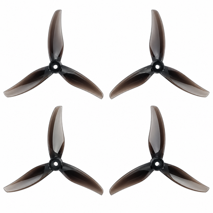 Gemfan 5127.9 Thomas PC 3-Blade Freestyle Propeller for 5 Inch FPV Drone (2CW + 2CCW) - Midnight Black