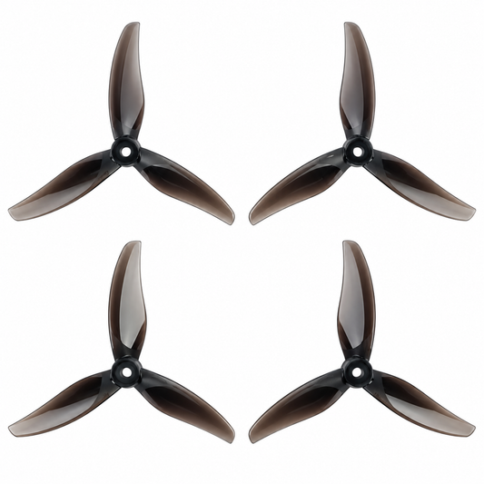 Gemfan 5127.9 Thomas PC 3-Blade Freestyle Propeller for 5 Inch FPV Drone (2CW + 2CCW) - Midnight Black