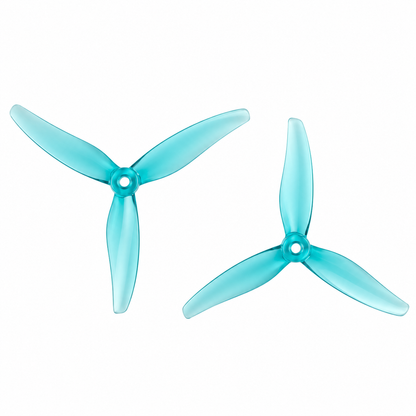 Gemfan 51377 Hurricane PC 3 Blade HD Propellers – Transparent Cyan