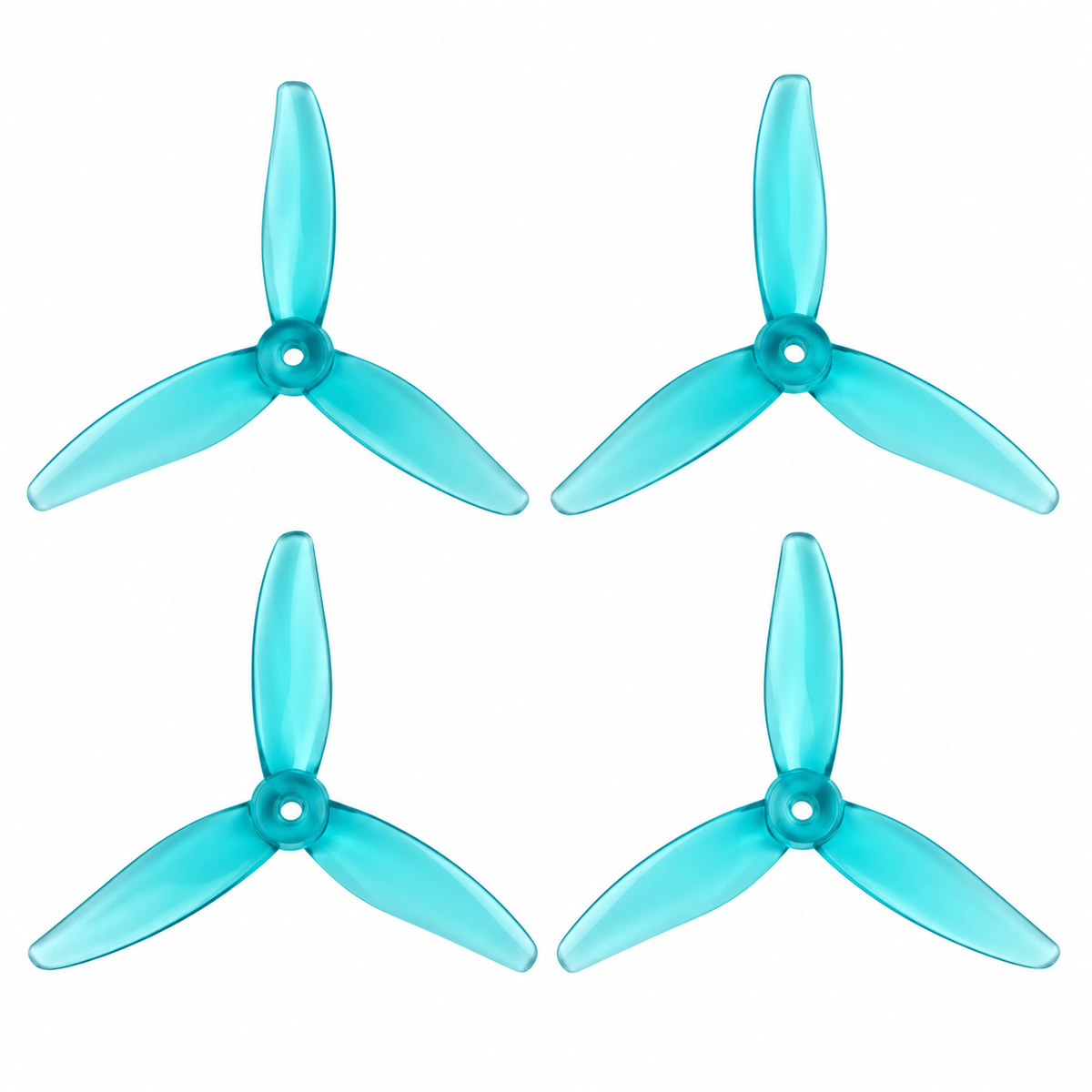 Gemfan 51377 Hurricane PC 3 Blade HD Propellers – Transparent Cyan