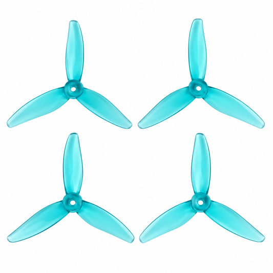 Gemfan 51377 Hurricane PC 3 Blade HD Propellers – Transparent Cyan