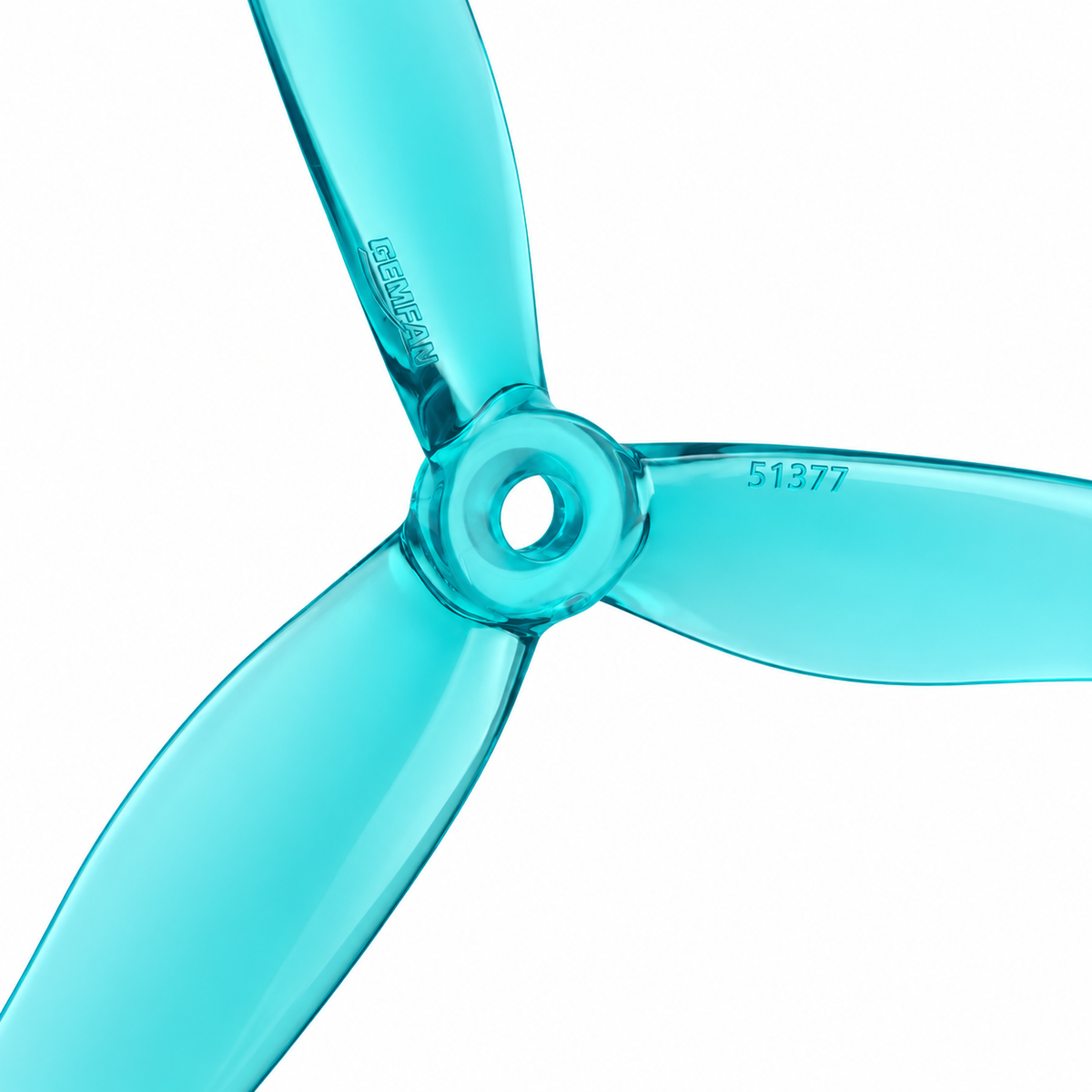Gemfan 51377 Hurricane PC 3 Blade HD Propellers – Transparent Cyan