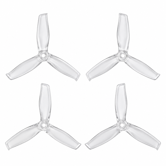 Gemfan 5055S Hulkie PC 3-Blade Freestyle Propeller for 5 Inch FPV Drone (2CW + 2CCW) - Clear