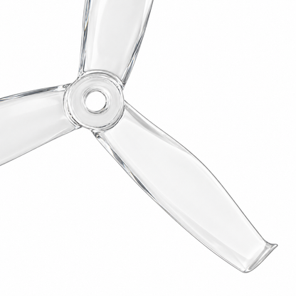 Gemfan 5055S Hulkie PC 3-Blade Freestyle Propeller for 5 Inch FPV Drone (2CW + 2CCW) - Clear