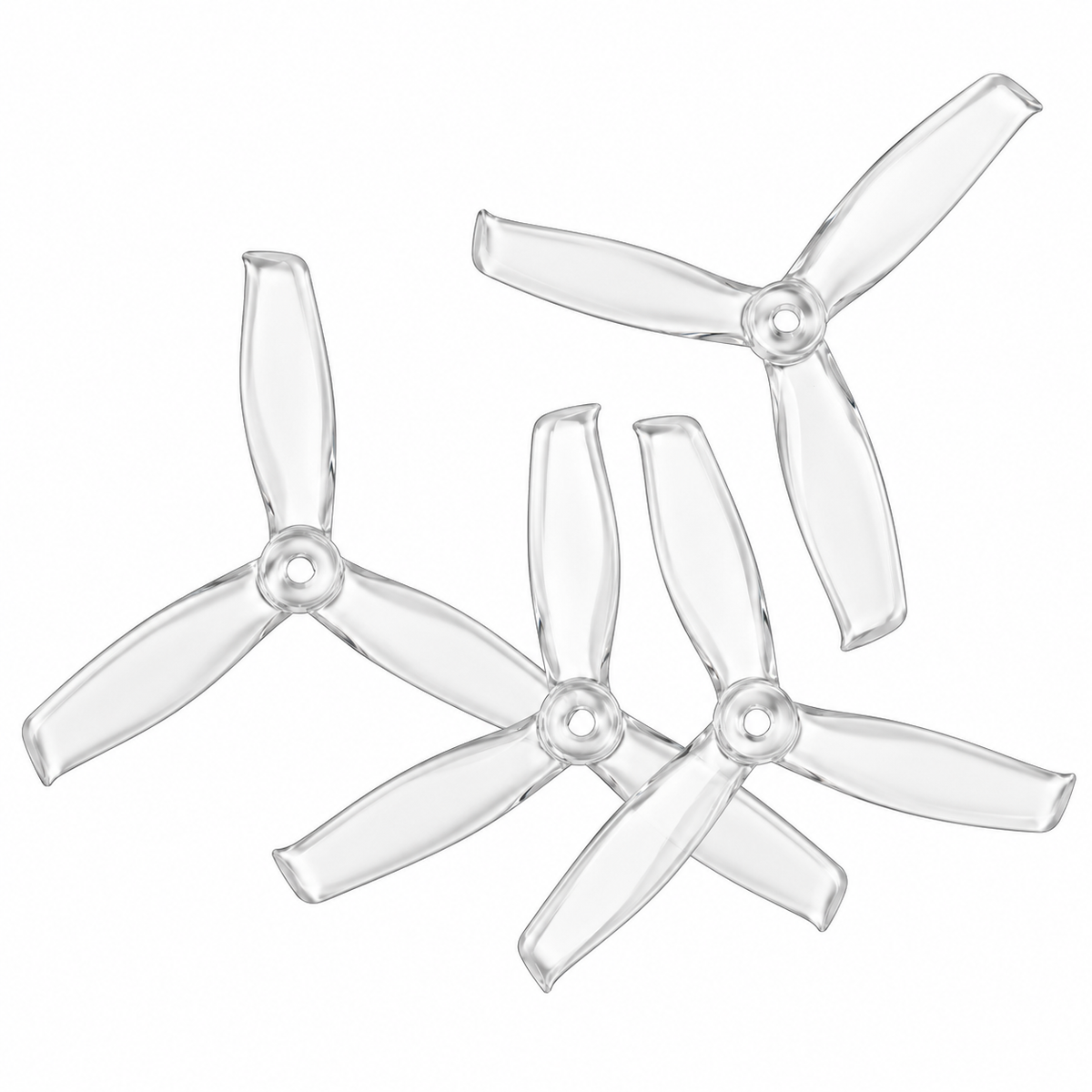 Gemfan 5055S Hulkie PC 3-Blade Freestyle Propeller for 5 Inch FPV Drone (2CW + 2CCW) - Clear