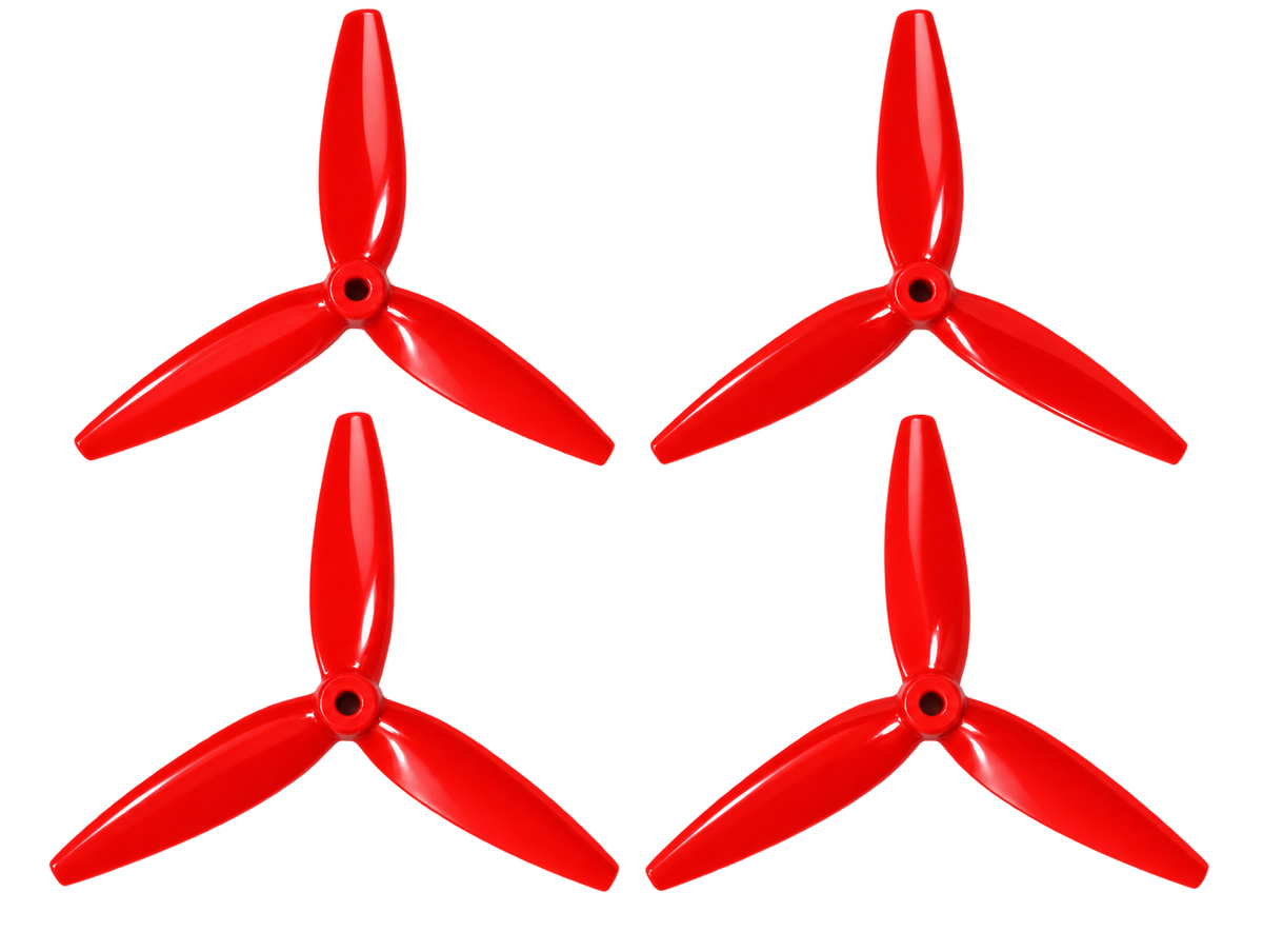 Gemfan 7040 Flash PC 3-Blade Propeller for 7 Inch FPV Drone (2CW + 2CCW) - Ferrari Red