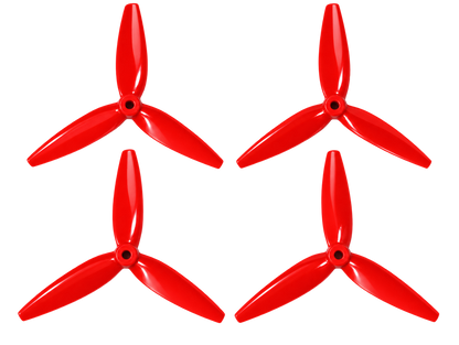 Gemfan 7040 Flash PC 3-Blade Propeller for 7 Inch FPV Drone (2CW + 2CCW) - Ferrari Red