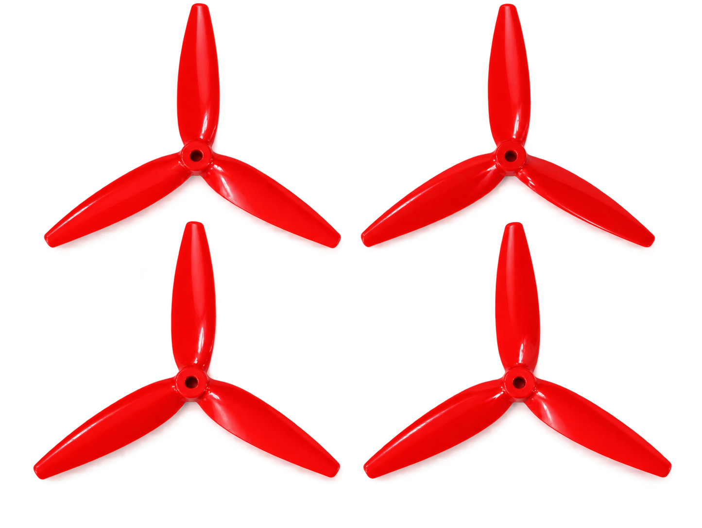 Gemfan 7040 Flash PC 3-Blade Propeller for 7 Inch FPV Drone (2CW + 2CCW) - Ferrari Red