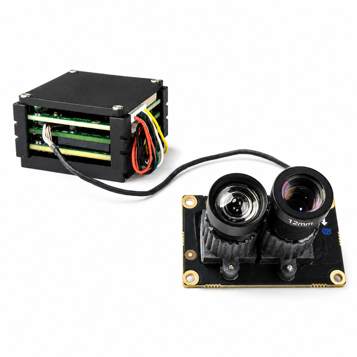 FPV AI VisionCube FPV Drone AI Locking Tracking System Drone Thermal Dual Cameras Target Lock Guidance Module Kit Ultradual Visible Light