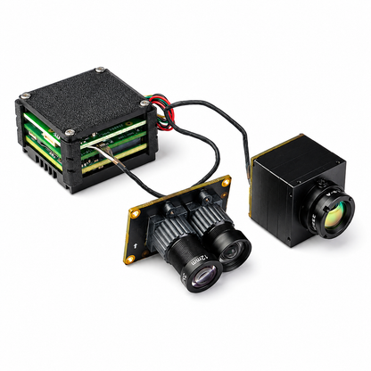 FPV AI VisionCube FPV Drone AI Locking Tracking System Drone Thermal Dual Cameras Target Lock Guidance Module Kit Max+UitraDual Visible Light thermal