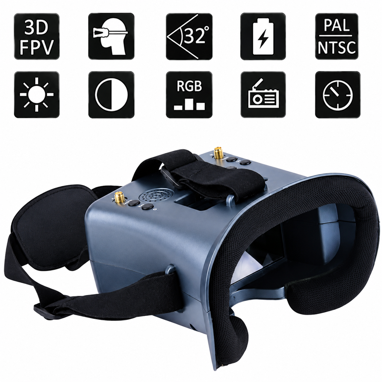 LS-008D 4.3 inch 800 x 480 5.8GHz 40CH FPV Goggles Support TF Card & DVR