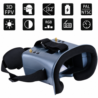 LS-008D 4.3 inch 800 x 480 5.8GHz 40CH FPV Goggles Support TF Card & DVR