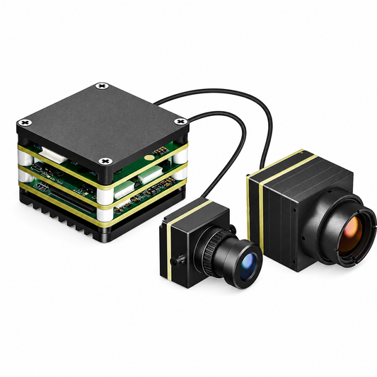 FPV AI VisionCube FPV Drone AI Locking Tracking System Drone Thermal Dual Cameras Target Lock Guidance Module Kit Max+ Single Visible Light Single Thermal