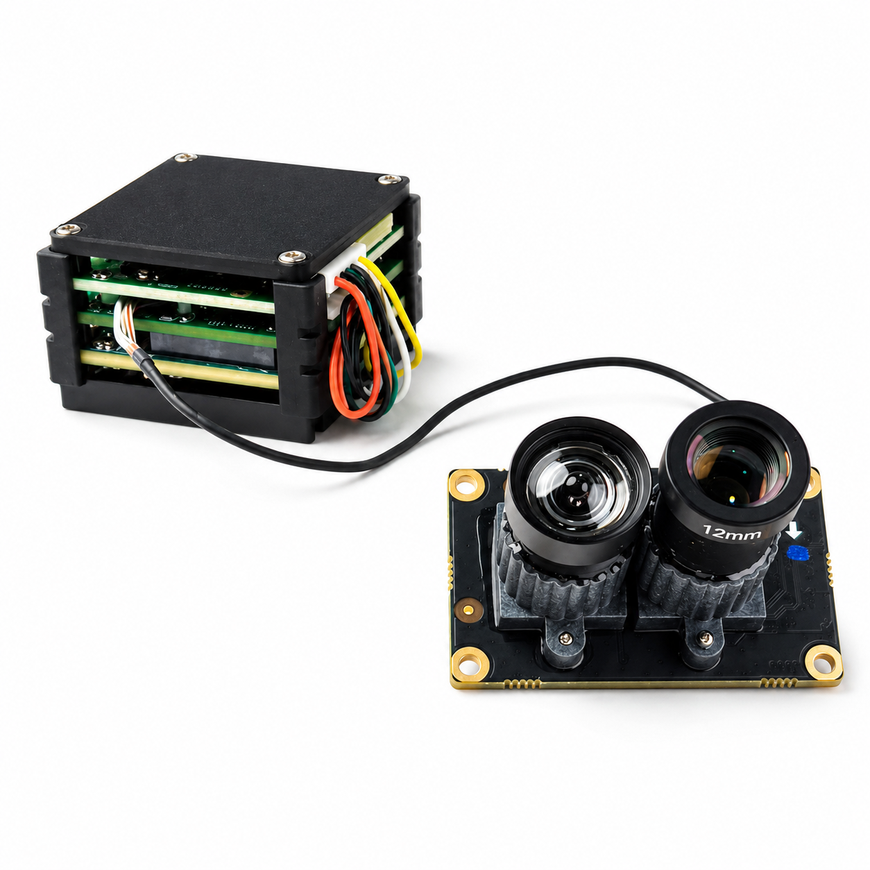 FPV AI VisionCube FPV Drone AI Locking Tracking System Drone Thermal Dual Cameras Target Lock Guidance Module Kit Ultradual Visible Light