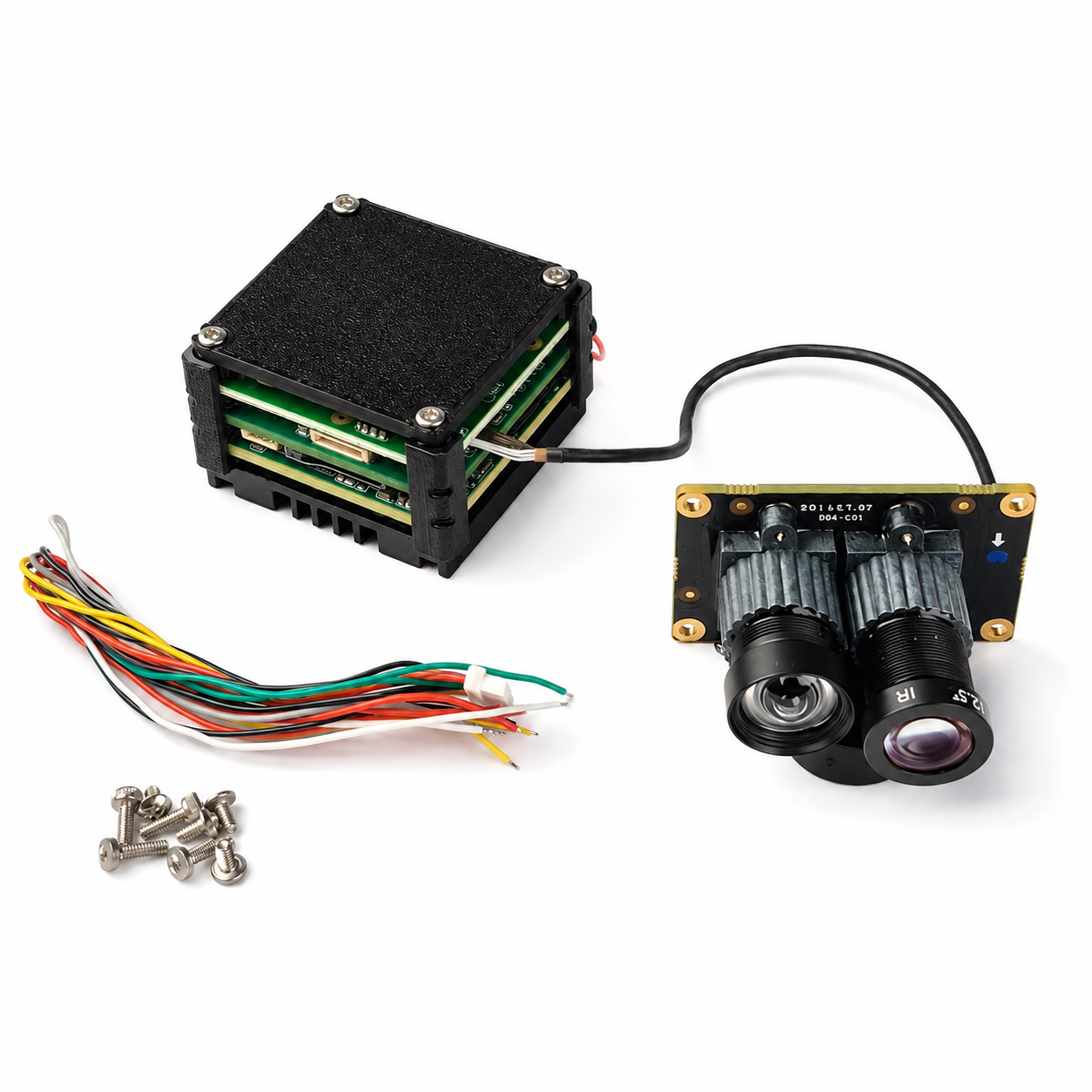 FPV AI VisionCube FPV Drone AI Locking Tracking System Drone Thermal Dual Cameras Target Lock Guidance Module Kit Ultradual Visible Light