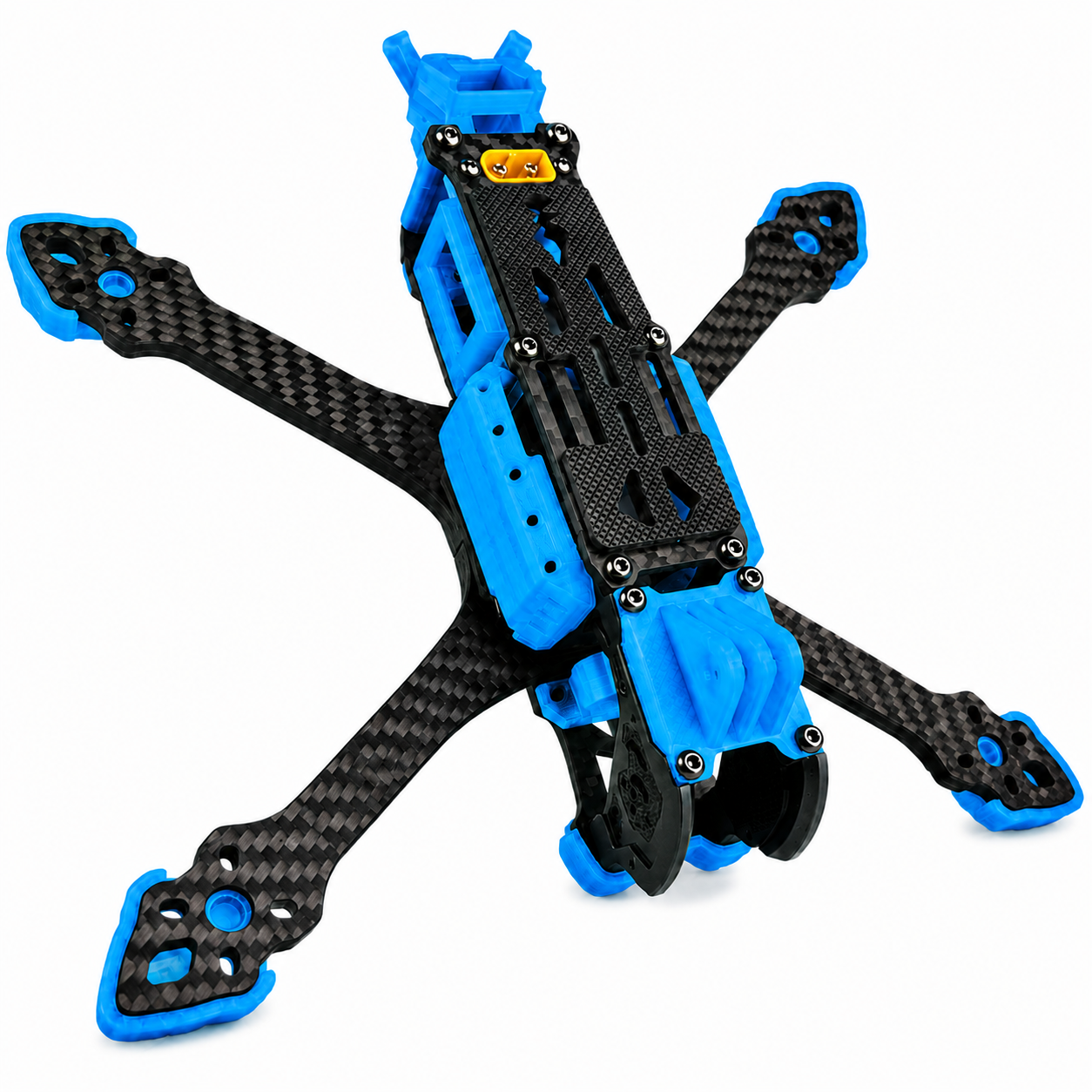 Mark5 V2 5 Inch Carbon Fiber O4 Pro FPV Drone Frame with 3D Printed Parts - Blue
