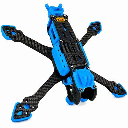 Mark5 V2 5 Inch Carbon Fiber O4 Pro FPV Drone Frame with 3D Printed Parts - Blue